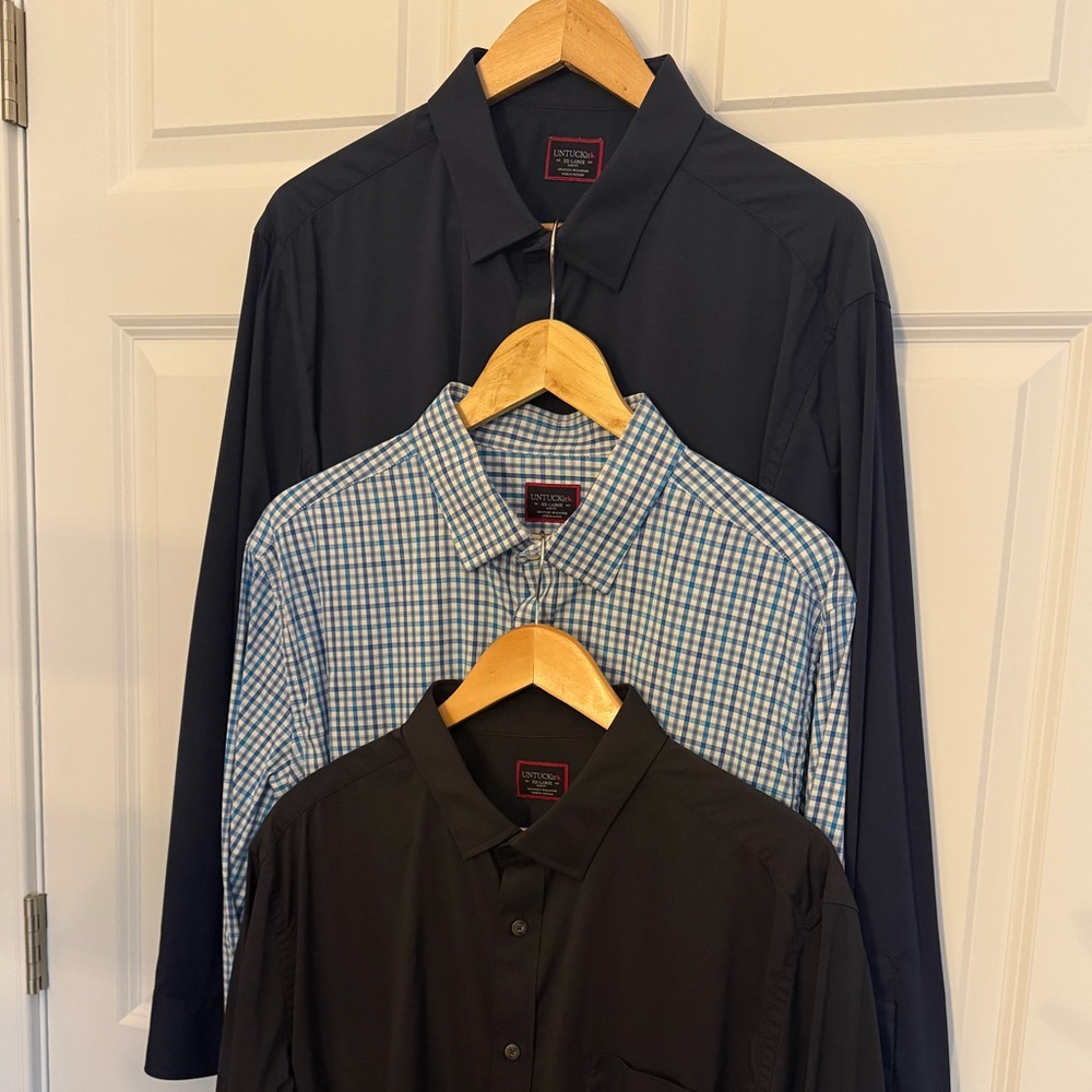 UntuckIt Men’s Slim Fit XXL Long Sleeve Shirt  Bundle of 3 - EUC!